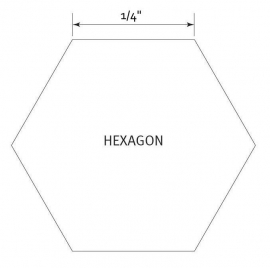 Hexagon 1/4 inch - Pre Cut English Paper Pieces (200 stuks)