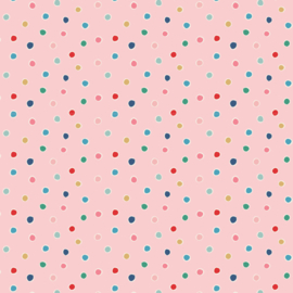 Poppie Cotton- Snowdots- Pink