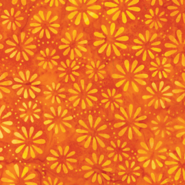 Benartex:  Bali Palettes Summer - Daisy Tangerine - 9211-28