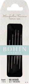 Bohin - Self Threading Needles  (6 stuks, zelf inrijgend) - Nr. 2-3-4