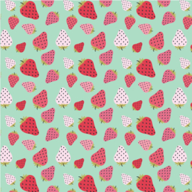 Poppie Cotton - Strawberry Patch - mint