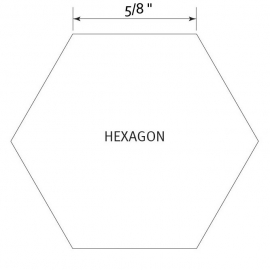 Hexagon 5/8 inch - Pre Cut English Paper Pieces (100 stuks)