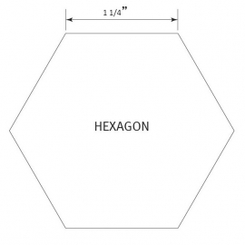 Hexagon 1 1/4 inch - Pre Cut English Paper Pieces (75 stuks)