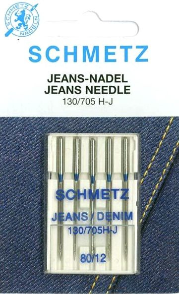 SCHMETZ - Naaimachine Jeans Naalden - 5 stuks - 130/705 HJ - 80/12