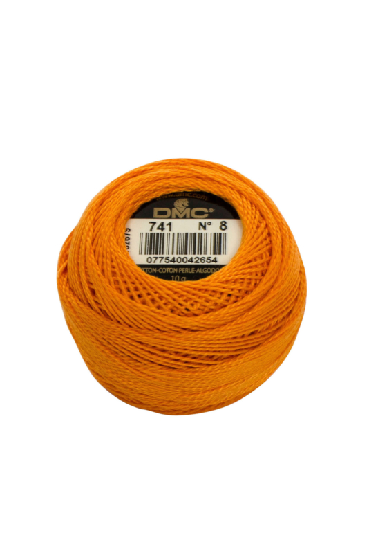DMC Pearl Cotton on a Ball, Small - Size 8 - 10 gram, Color 741