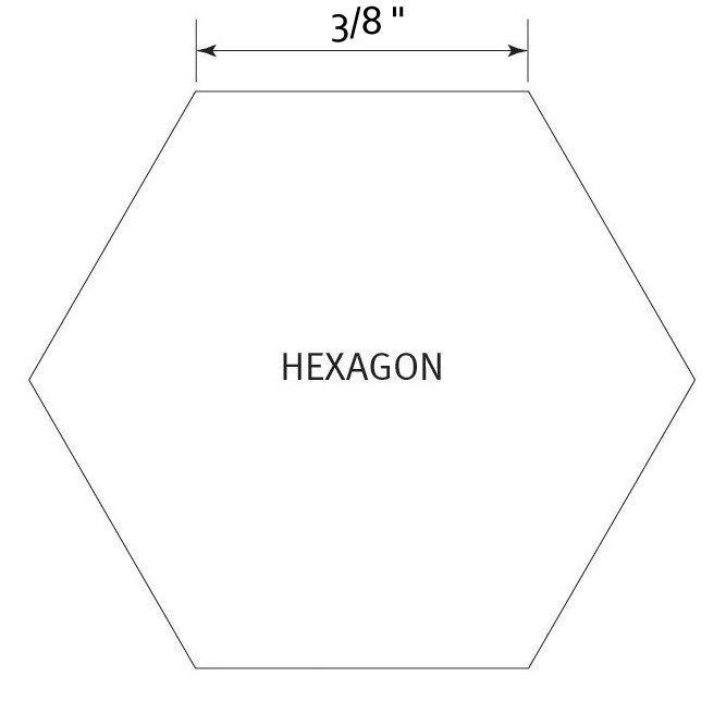 Hexagon 3/8 inch - Pre Cut English Paper Pieces (150 stuks)