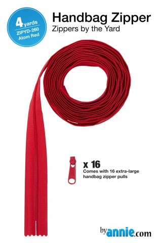 Zipper - 4 yards - Atom red