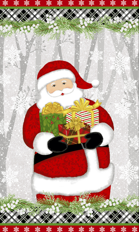 PANEL:  'Santa' by Sarah Fults - Snow Merry - 5698P-98