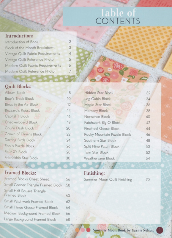 Patroonboek: 'Summer Moon - Block of the Month' by Carrie Nelson