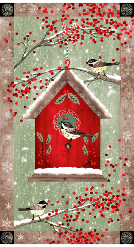 PANEL:  Chickadee Christmas Choir' by Lucie Crovatto - 6442P-86