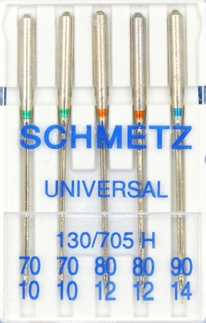SCHMETZ - Naaimachine Naalden Universeel - 5 stuks  - 130/705 H - ASSORTI N°70-80-90