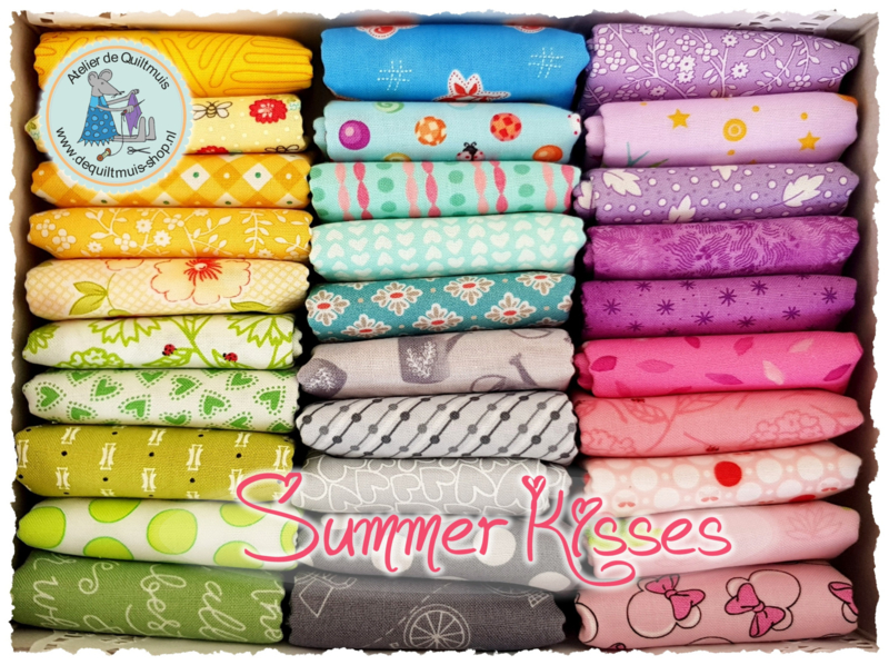 Quiltmuis Fabric Box 'Summer Kisses Nr.2' - 30 stoflapjes Sweet Sixteen