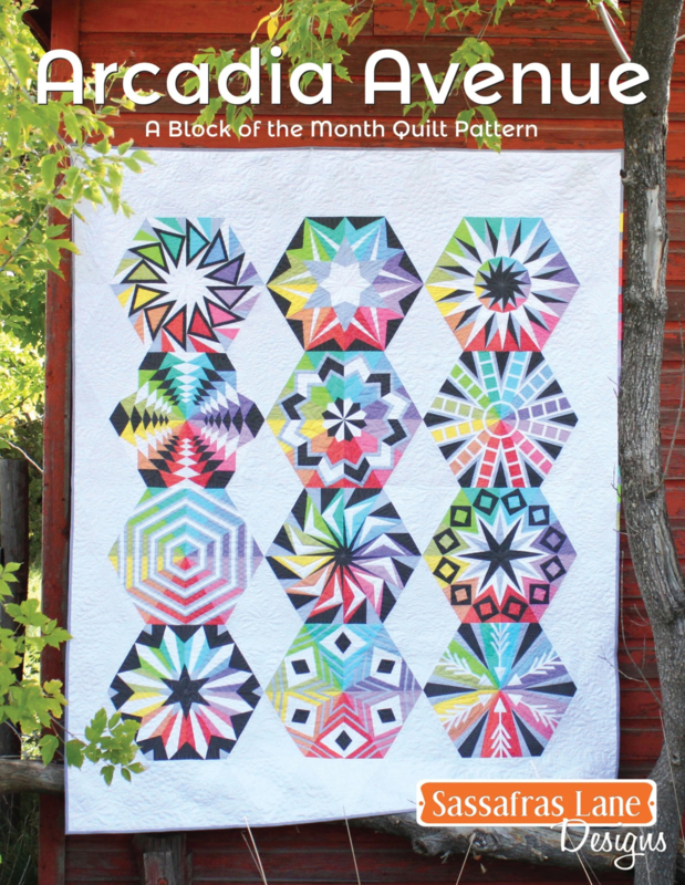 Patroonboek: 'Arcadia Avenue' - A Block of the Month Quilt Pattern - by Sassafras Lane Designs