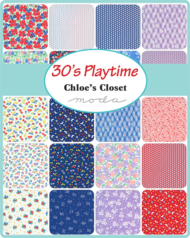 Moda - '30's Playtime' by Chloe's Closet - 5" Charm Pack