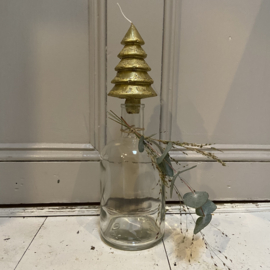 Kerstboom - fleskaars gold metalic