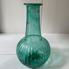 Vase  recycled glass green