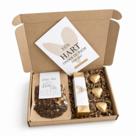 Hart onder de riem cadeau | Koffie/thee met lekkers