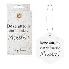 Cadeau voor de meester | Auto geurhanger