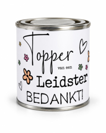 Dag van de leidster cadeau | Blik topper van een leidster