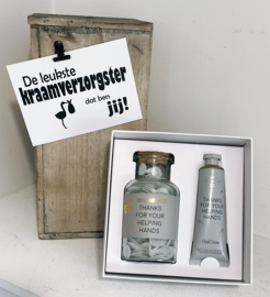 Cadeau voor de kraamverzorgster | verzorgingspakketje