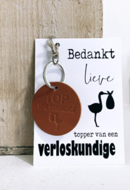 Sleutelhanger “Kaart + verloskundige”