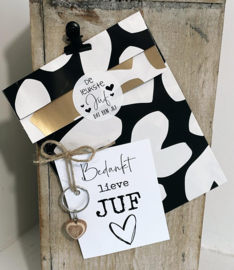 cadeau juf | Sleutelhanger hartje