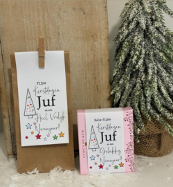 Chocolade kerstcadeautje voor de juf | Fijne kerstdagen juf