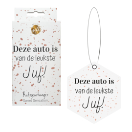 Cadeau voorde juf | Auto geurhanger