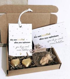 Troost cadeau brievenbus cadeau | Een knuffel voor jou + beertje