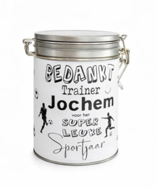 Coach of trainer cadeau | Luxe cadeau blik gevuld