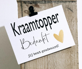 Kaart | Kraamtopper goud waard