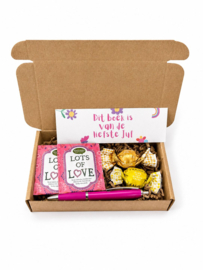 Cadeau juf | Pakketje leuks + boekenlegger