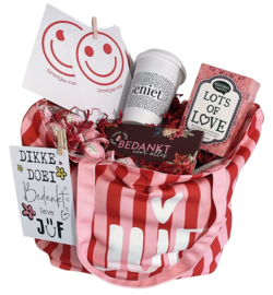 Cadeau namens de klas | Cadeau pakket roze juf