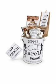 Cadeau coach | gepersonaliseerd blik met lekkers