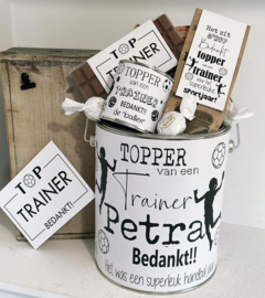 Cadeau trainer | gevuld met lekkernijen