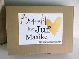 Klassencadeau JUF | Pakket goudwaard!