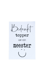Blik "Topper Meester"