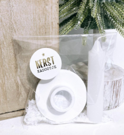 Kerstcadeautje algemeen  "Kaars + houder"