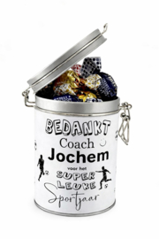 Coach of trainer cadeau | Luxe cadeau blik gevuld