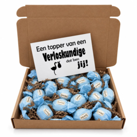 Bedankje VERLOSKUNDIGE “Chocoladeballen”