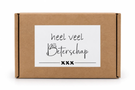 Brievenbuscadeau chocoladeballen "Beterschap"