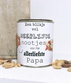 Vaderdag cadeau papa | Blik nootjes