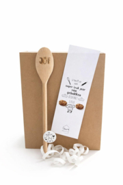 Juf cadeau | DIY pollepel + label leuk jaar van gebakken