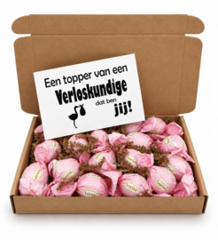 Bedankje VERLOSKUNDIGE “Chocoladeballen”