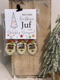Kerstcadeautje juf | Choco kerstmannen