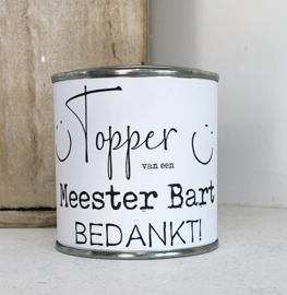Gepersonaliseerd cadeau voor de meester | Cadeaublik topper van een meester