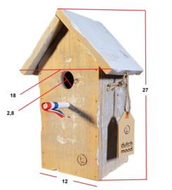 Cadeau namens klas juf/meester | Vogelhuis + inkleur vogeltjes