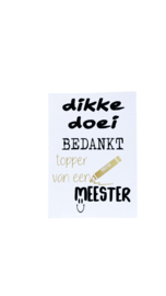 Bedankt meester “Gebakken”