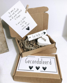 Brievenbus cadeau "Gecondoleerd"