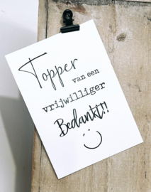 Kaart | Vrijwilliger bedankt